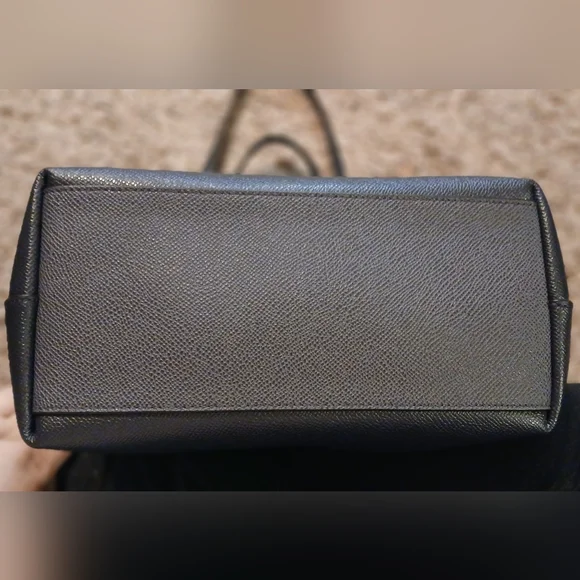 🖤 Coach Small City Tote | Midnight Navy / Black Crossgrain Leather | Gold HW - Picture 4 of 12